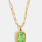 Zircon 18K Gold-Plated Geometrical Shape Pendant Necklace