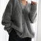 Chic Loose V-Neck Button Cardigan for Women - Cozy Fall & Winter Sweater