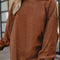 Chestnut Ribbed Corduroy Oversized Sweatshirt