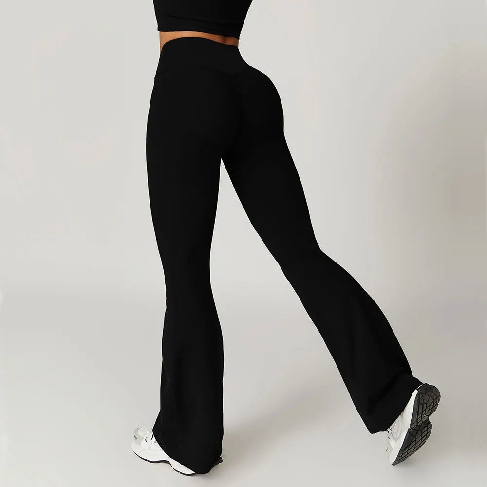 Flare Leggings Yoga Pants Women Bell-bottoms Yoga Tights High Waist Fitness Pants Stretch Gym Workout Sports Push Up Leggings