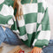 Green Checkered Bishop Sleeve Sweater