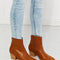 MMShoes Watertower Town Faux Leather Western Ankle Boots in Ochre