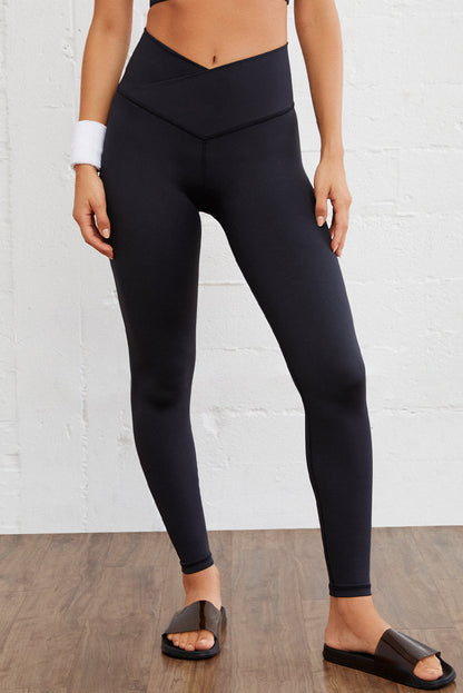 Black Arched Waist Seamless Active Leggings - Ultimate Comfort and Style